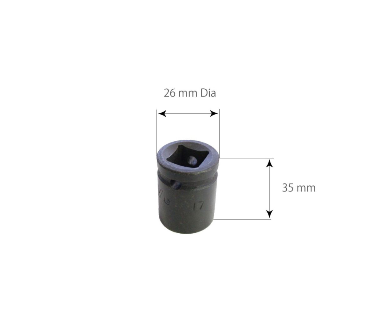 SARV Hex 17mm socket for Wheel Nut Extraction