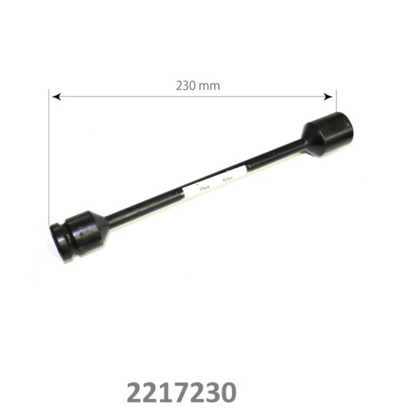 SARV 17mm x 230 mm x 75 NM Single End Wheel Lug Nut Wrench with 1/2 " Square Drive