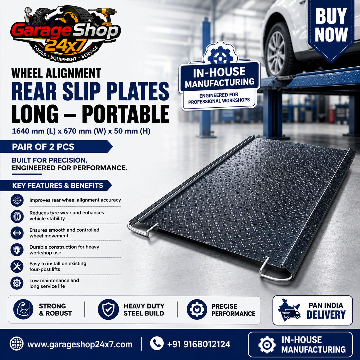 Rear Slip Long - 1 Long Rear Slip Plates