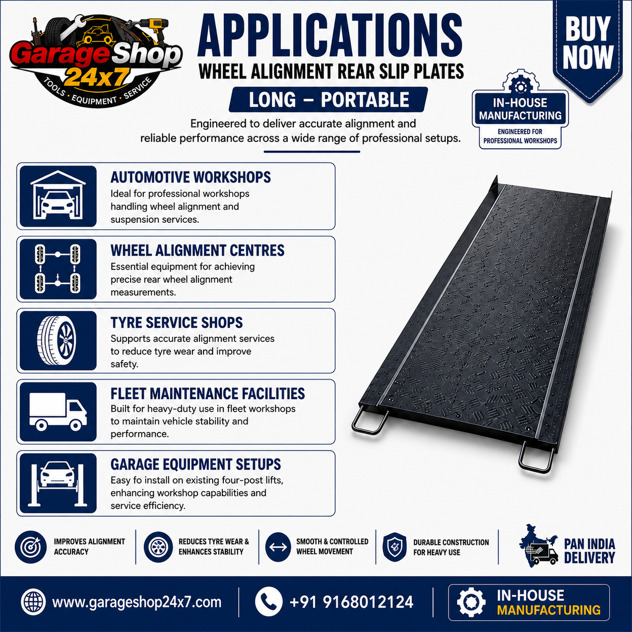 Rear Slip Long - 3 Long Rear Slip Plates
