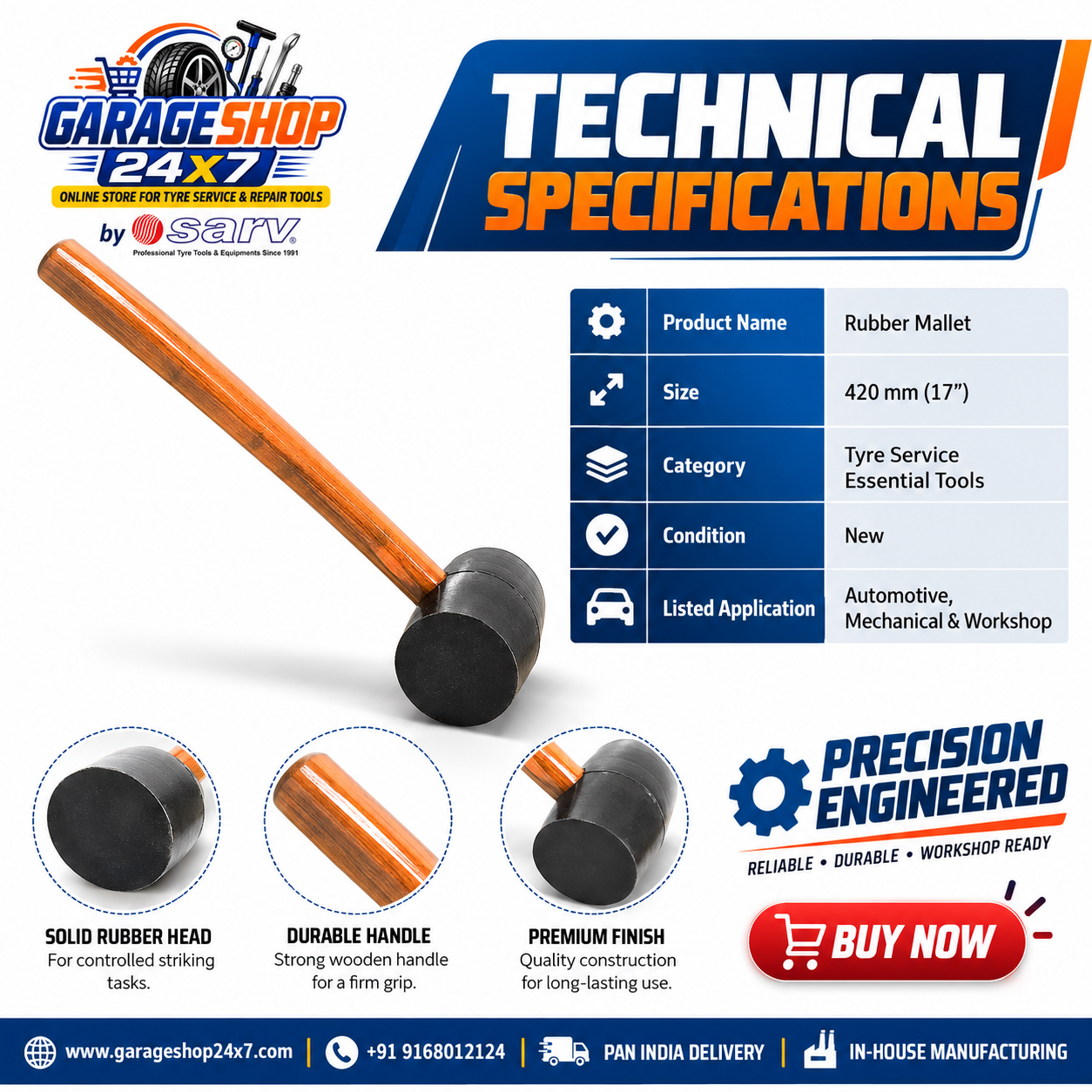 Rubber Mallet 420 mm - 2